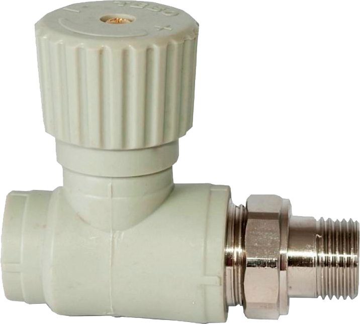 Вентиль  для радиаторов прямой 1v 20x1/2" (серый цв.) TEBO (60/10)