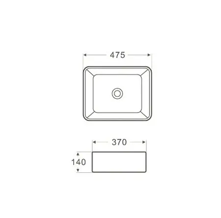 A Z-2074 Azario Раковина накладная (475*370*140) Магазин сантехники Нижний Новгород