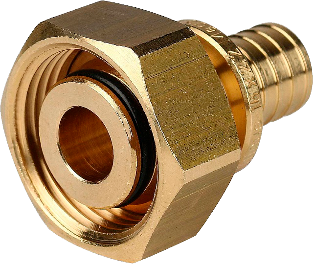 Переходник с нак. гайкой (евроконус) 16x3/4  STOUT для сшитого п/э