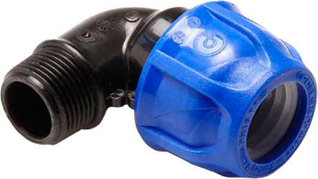 Отвод ПНД с нар.р. ф25х 3/4" POELSAN 