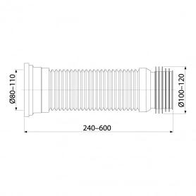 Гофра для унитаза с пружиной AlcaPlast (20|1) A97  Магазин сантехники Нижний Новгород
