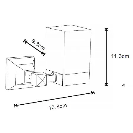 ALTRE Стакан стеклянный, хром Магазин сантехники Нижний Новгород