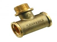 Тройник с ограничителем ВР/НР/ВР - 1/2" латунный