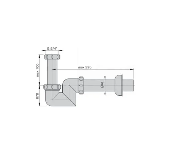 Сифон с н/г 5/4" "S" для умывальника и бидэ (Miano) (25/1)