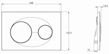 Панель смыва AZARIO хром-глянец (круглая) Магазин сантехники Нижний Новгород