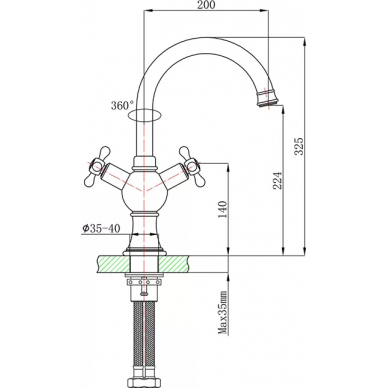 К1941 Смеситель для кухни Nelson 1941 F Chrome (TIMO)
