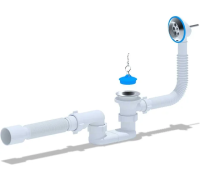 Обвязка для ванны 1 1/2" с вып. и перел. с гофрой 40*50 Ани пласт (30/1)