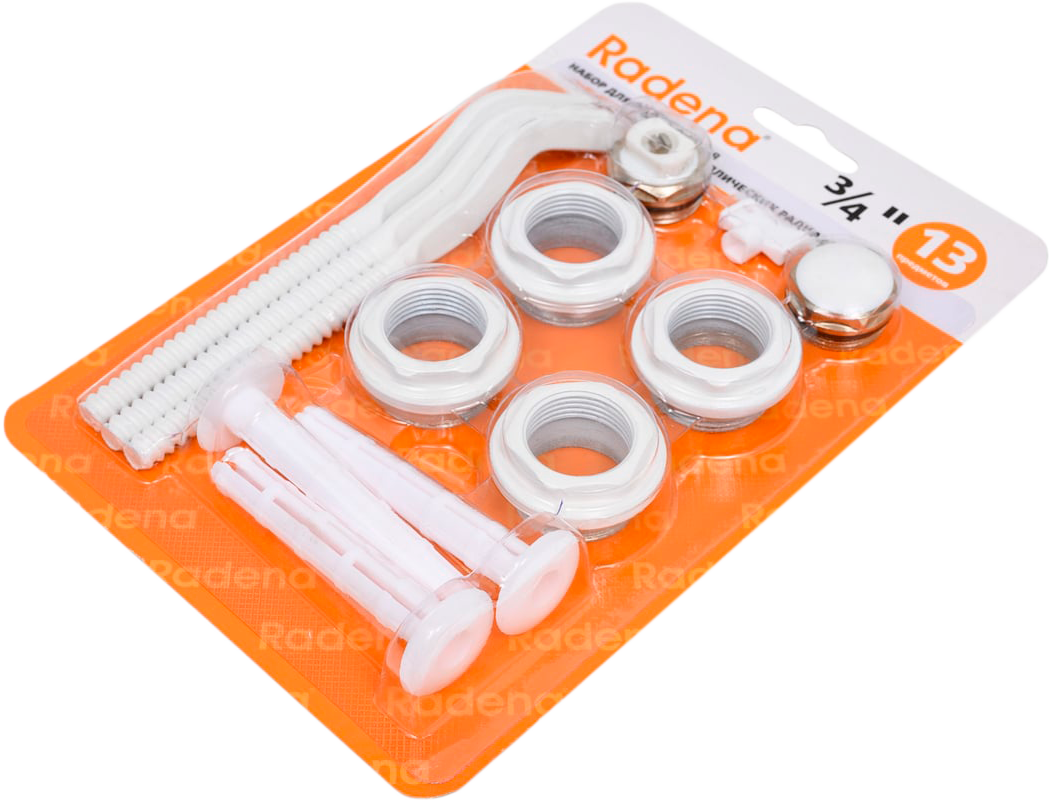 Набор для подключения радиатора 3/4"+3 кронштейна (40/1)