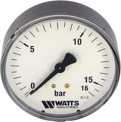Манометр аксиальный F+R150 G1/4" 80мм (0-16bar) Watts 