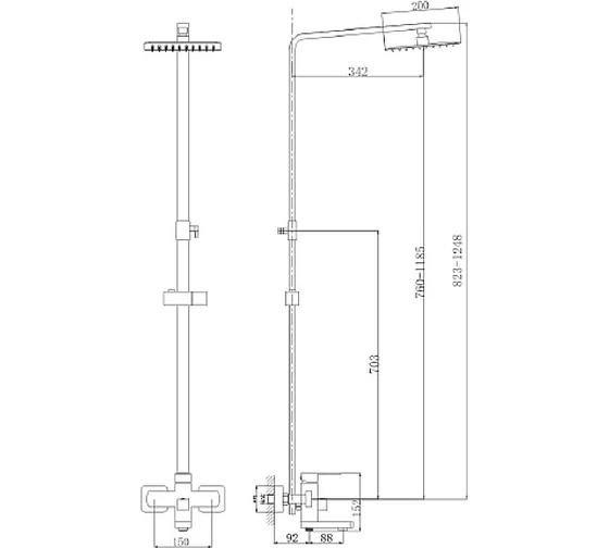 MN24803 Душевая система Сатин Магазин сантехники Нижний Новгород