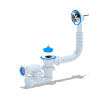 Сифон Варяг для ванны с выпуском и переливом регулируемый Ани пласт