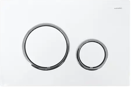 Панель смыва AZARIO белая-хром (круглая)