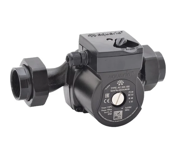 Насос цирк. AC 324-180 DN32, PN10, Qmax= 2,4м3/ч, Hmax= 4м, Tmax=110°С, 220В, 3-скор. Aquario