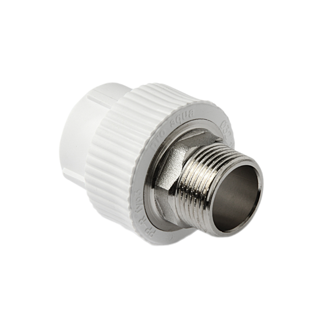 Муфта комбинированная с нар.резьбой под ключ (ПРО АКВА)