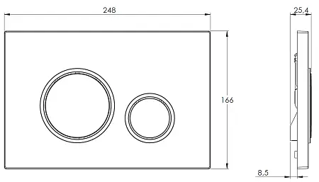 Панель смыва AZARIO белая-хром (круглая) Магазин сантехники Нижний Новгород