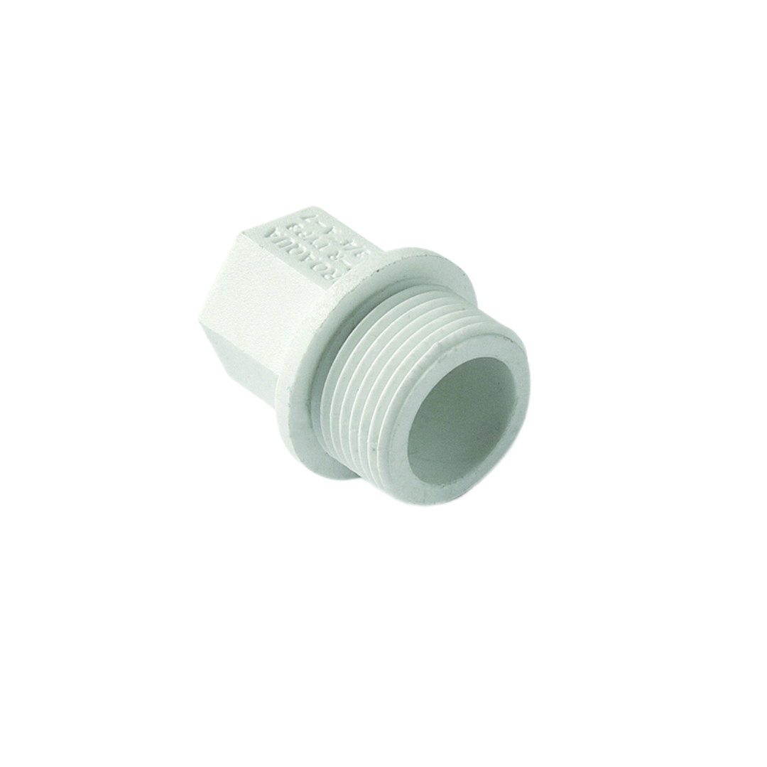 Заглушка резьбовая нар.р. 1/2" ПРО АКВА (белый цвет) (600/100)