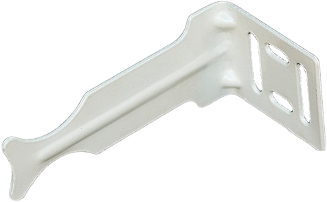 Кронштейн д/радиатора угловой белый 90 мм (100/1)