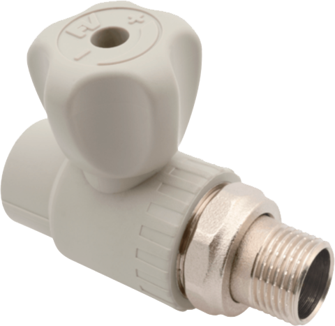 Кран полипр. шаровой радиаторный прямой (FV-plast)