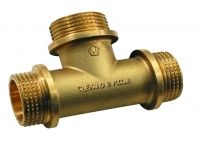 Тройник с ограничителем НР латунный
