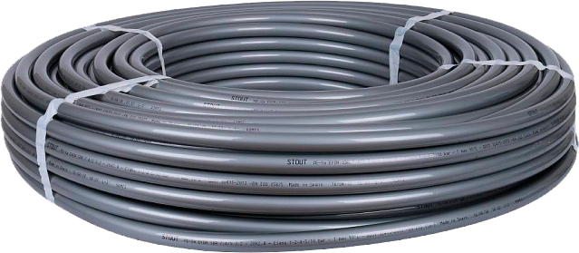 ТРУБА из сш. п/э STOUT с кисл. сл. 20х2,8 (100 метров) PEX-a,СЕРАЯ