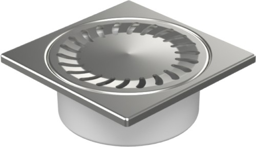 320 N  Трап прямой -сетка из нерж. стали 150х150 DN50 (DN50/55N)