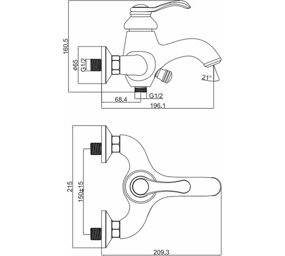 MN3276 PURE LIFE Смеситель для ванны хром Магазин сантехники Нижний Новгород