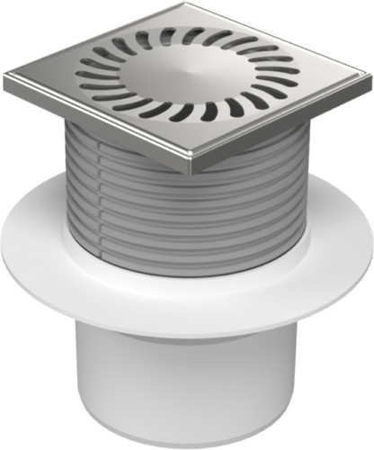 421 L Трап прямой с фартуком регулир- сетка из нерж. стали 122х122 DN 110 (PV110N-L2)(4/1)