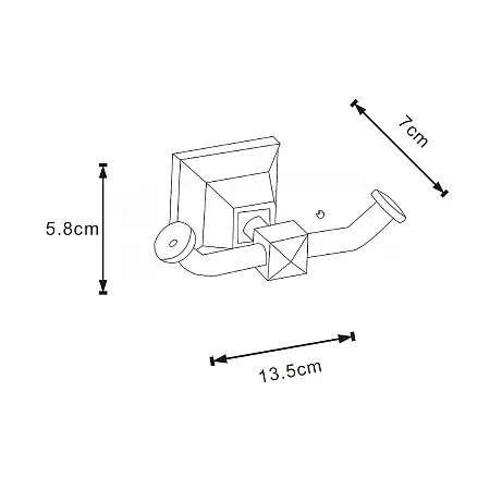 ALTRE Крючок двойной, хром Магазин сантехники Нижний Новгород