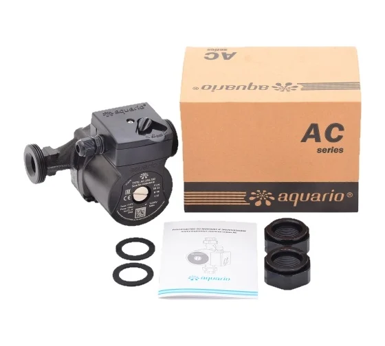 Насос цирк. AC 254-180 DN25, PN10, Qmax= 2,4м3/ч, Hmax= 4м,Tmax=110°С, 3-скор, с гайками  Aqu Магазин сантехники Нижний Новгород