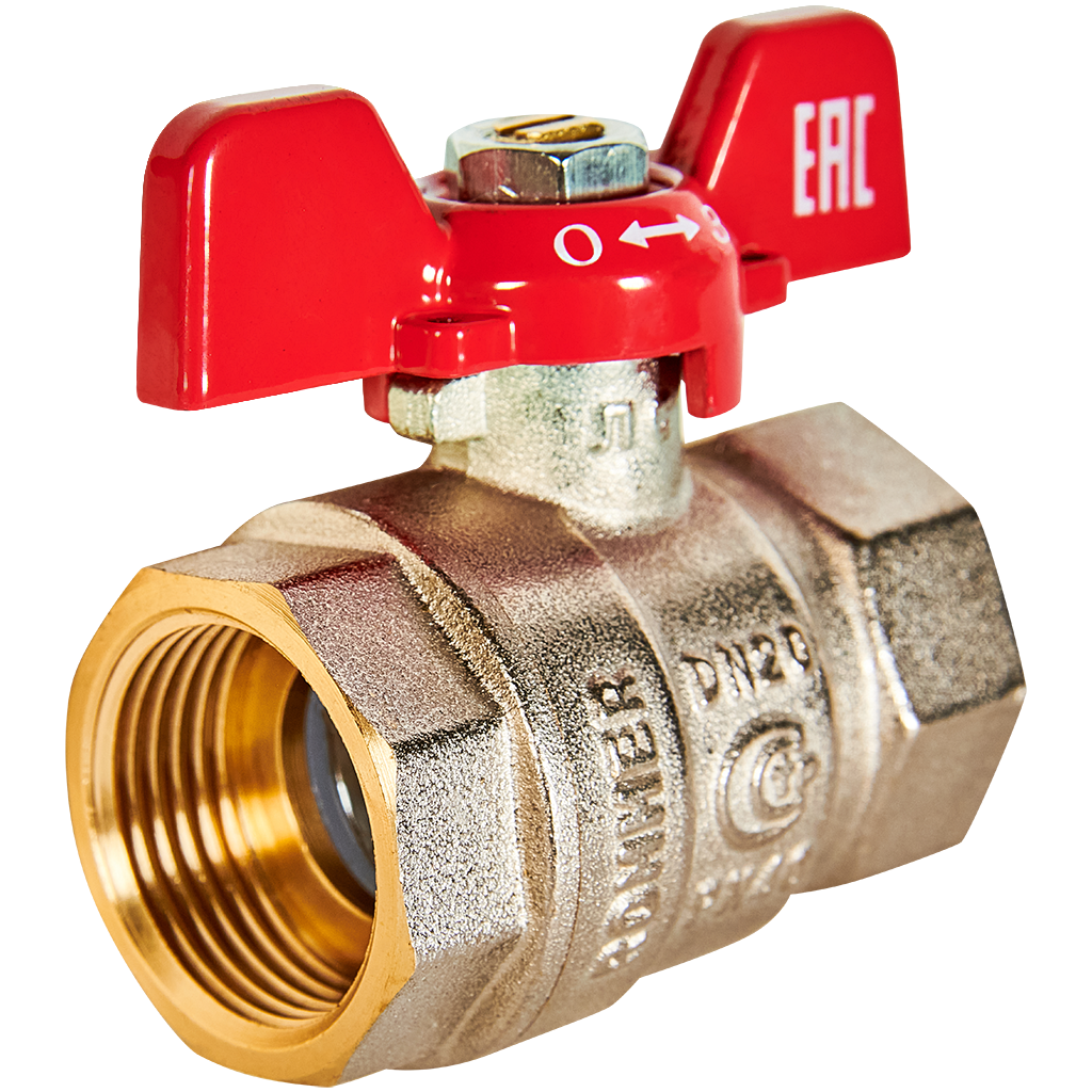 Кран шаровой, ВР/ВР, ручка бабочка 3/4" ROMMER ГОСТ