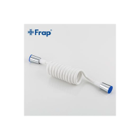 Шланг для гигиенического душа FRAP F44-1 (пружинный, L=1.5м, ПВХ, хром/белый)