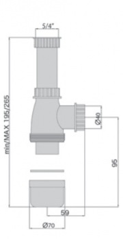 Сифон с н/г 5/4" для умывальника Miano (25/1)