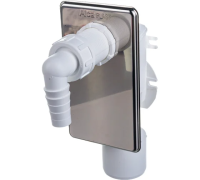 Сифон для СМА под штукатурку хром AlcaPlast