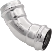 Угол 45° внутренний/внутренний из нержавеющей стали VER-PRO