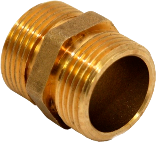 Ниппель 1 1/2" нар./нар. латунный LEXLINE 40