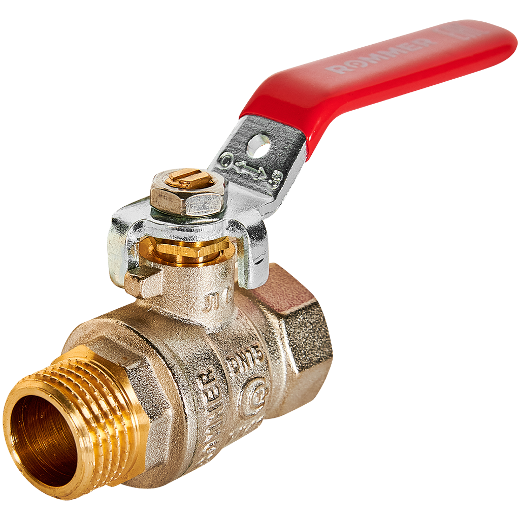 Кран шаровой, ВР/НР, ручка рычаг 1/2" ROMMER ГОСТ