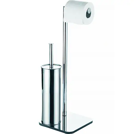 ALTRE Стойка напольная с бумагодержателем и ершиком, хром