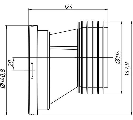 Эксцентрик жесткий 20 мм