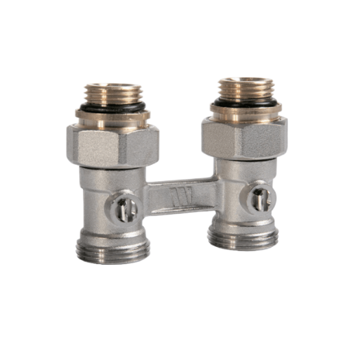 Комплект нижнего подключения к радиатору прямой DG 3/4"НРх3/4НГ, с нипелем 3/4НРх1/2НР  Watts(50/1)