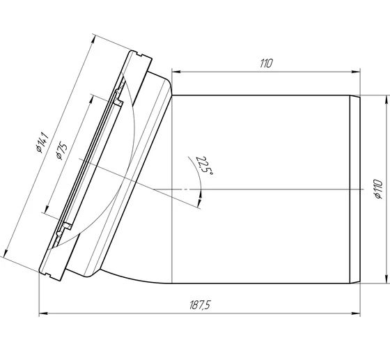 Труба фановая 110х22,5 град АНИ Пласт (32/1)