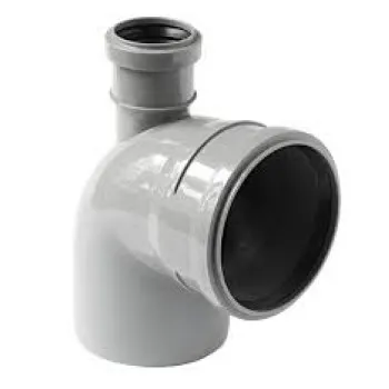 PP Отвод с прямым патрубком (вверх) ПП D 110/050*87° ПОЛИТРОН