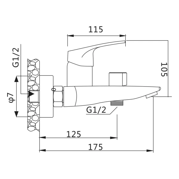Смеситель для ванны V20-40-3-1  ViEiR Магазин сантехники Нижний Новгород