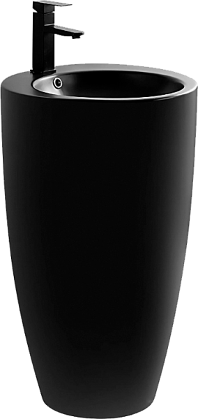 AZ-311MB Azario COMELLA Раковина напольная отдельностоящая круглая черная матовая.(500*500*840)