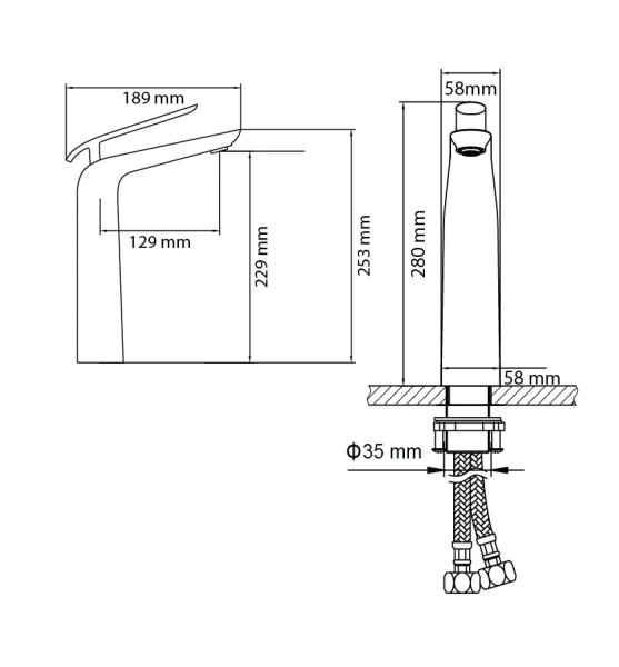 Смеситель для раковины Olivia 3211/03 -16 F black