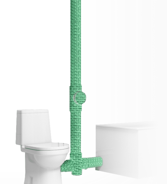 Шумоизоляция канал. труб TONLOS PIPE PRO (D110мм, внутр. 2мм, внеш. 9мм,  Магазин сантехники Нижний Новгород