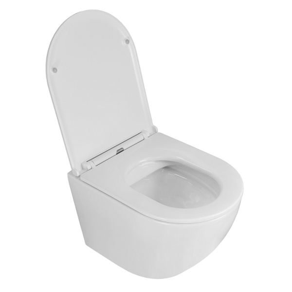 AZ-0046 -N Azario Grado подвесной безободковый унитаз со скрытым сливом белый в комплекте с сидением Магазин сантехники Нижний Новгород