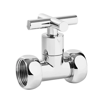 Кран для полотенцесушителя прямой (крест) 1/2F*1F (VIEIR) 