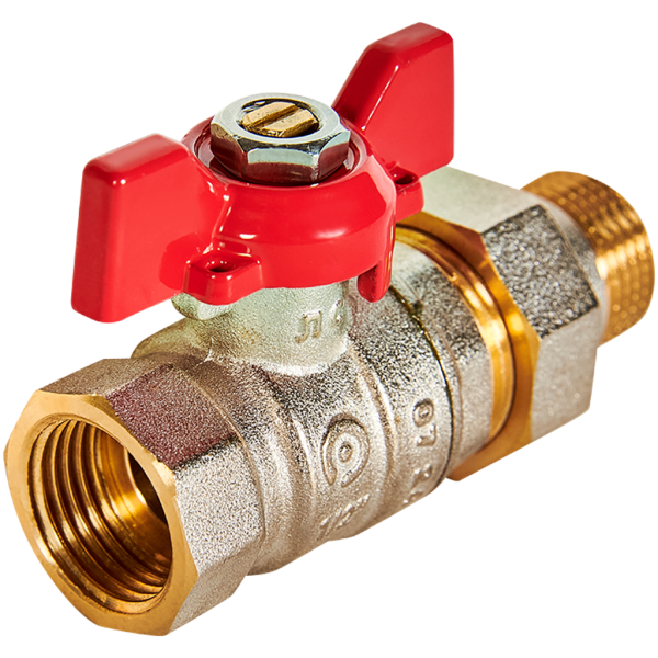 Кран шаровой с американкой, ВР/НР, ручка бабочка  1/2" ROMMER ГОСТ