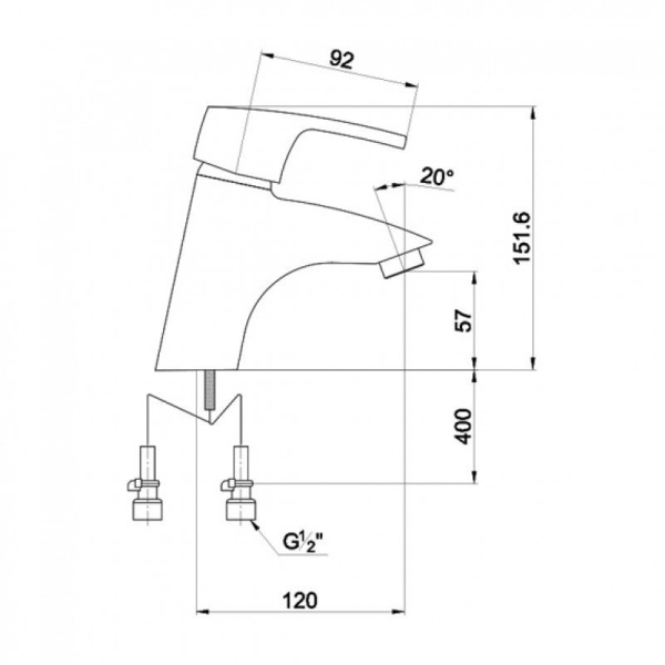 Смеситель для раковины  Beverly 0051 F Antique