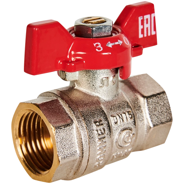 Кран шаровой, ВР/ВР, ручка бабочка 1" ROMMER ГОСТ